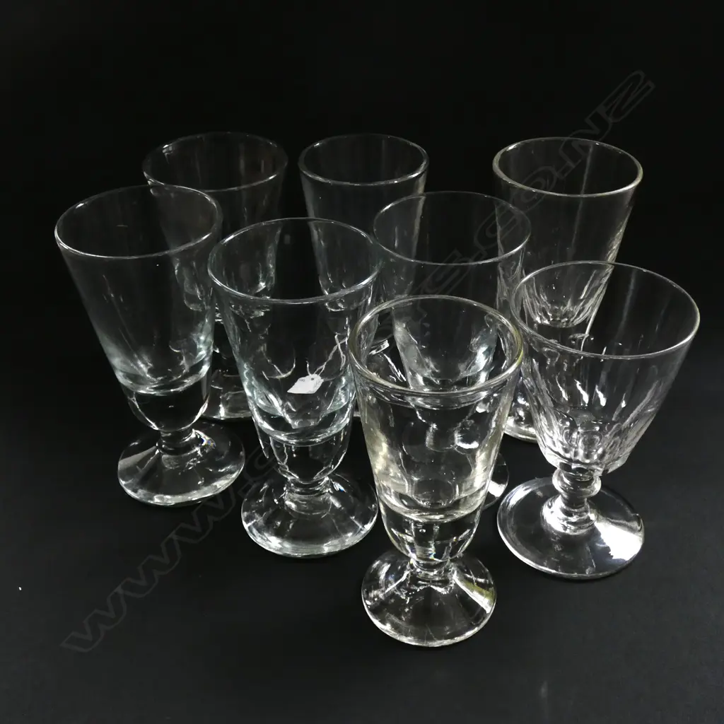 8 VINTAGE FRENCH ABSINTHE GLASSES C1920'S  Image 1++