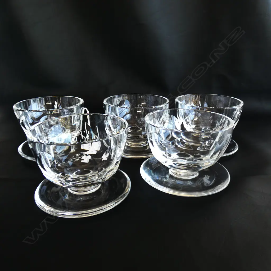 5 WATERFORD CRYSTAL DESSERT COUPES Image 1++