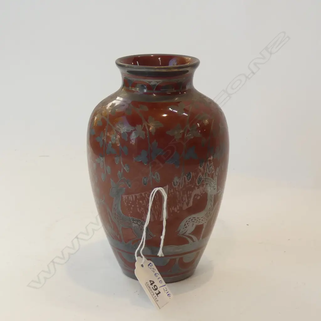 RICHARD GINORI SILVER OVERLAY VASE H.160mm Image 1++