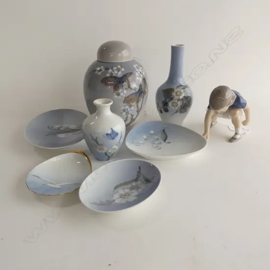 8 PCES ROYAL COPENHAGEN / B&G INCL. GINGER JAR & BOY