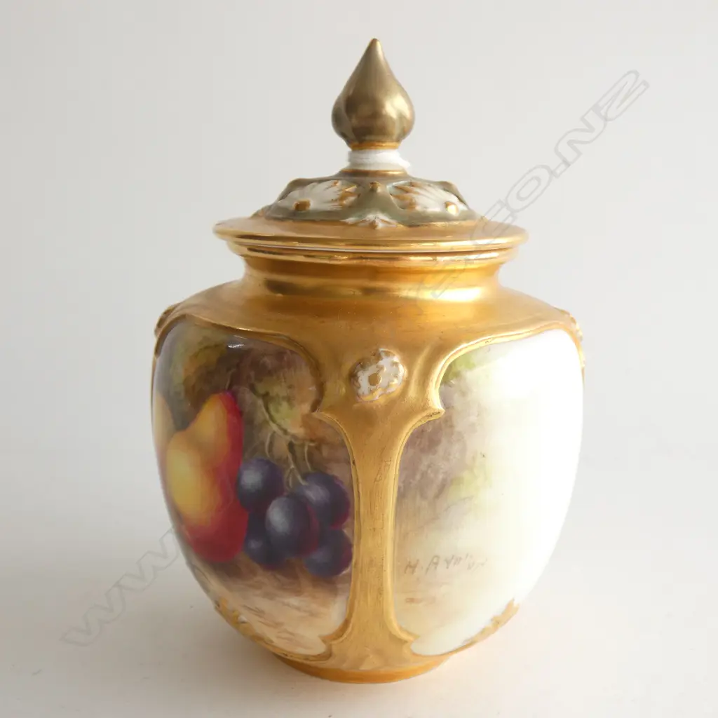 ROYAL WORCESTER HARRY AYRTON HAND PAINTED POT POURRI H.120mm Image 1++