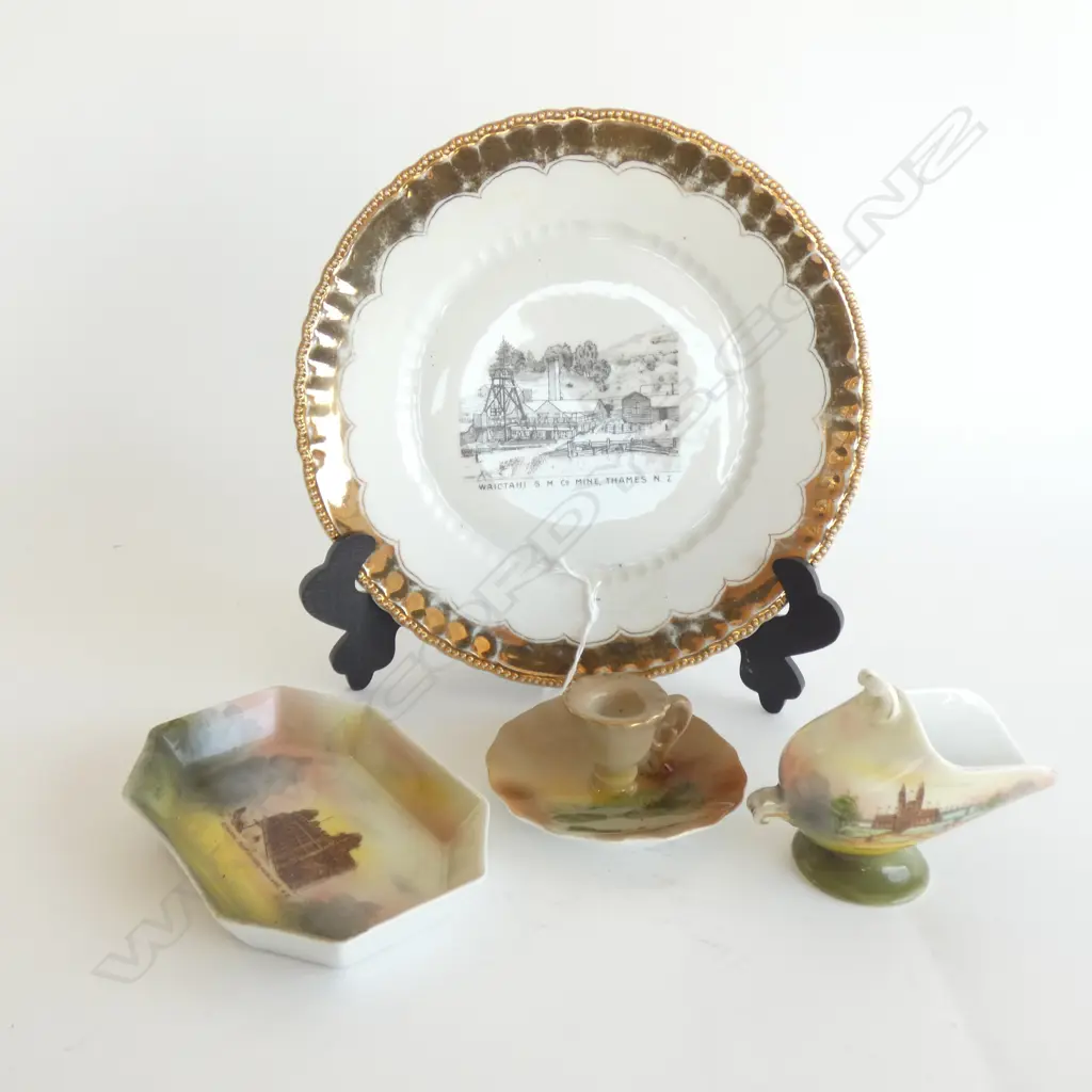 3 ROYAL BAYREUTH NZ SCENE PCS + 1 OTHER NZ SCENE PLATE DIA 215MM Image 1++