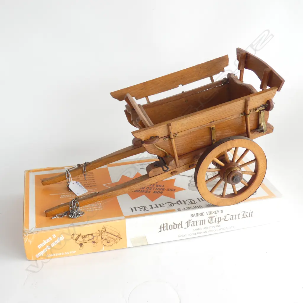 2 WOODEN CARTS (1 MADE + 1 INCOMPLETE KIT A.F) L.410mm Image 1++