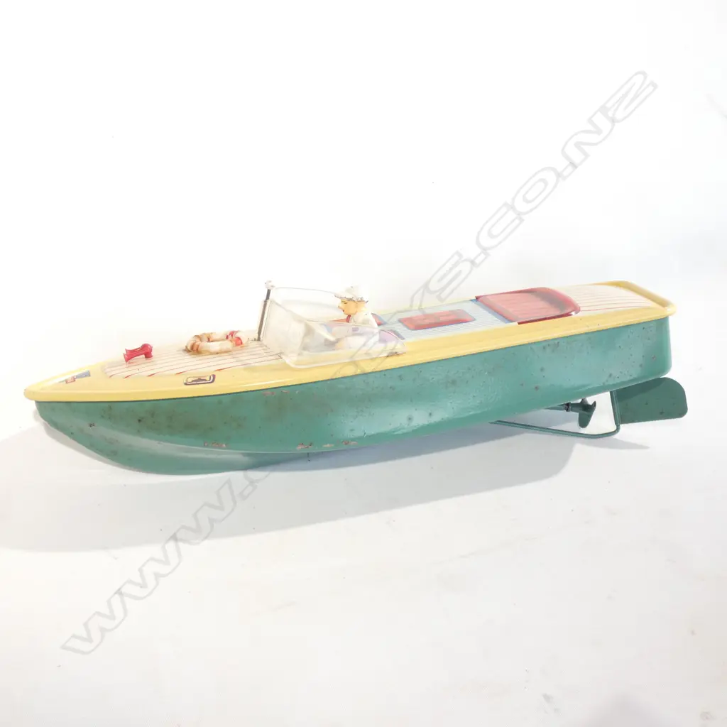 ARNOLD TIN PLATE SPEED BOAT L.300mm Image 1++