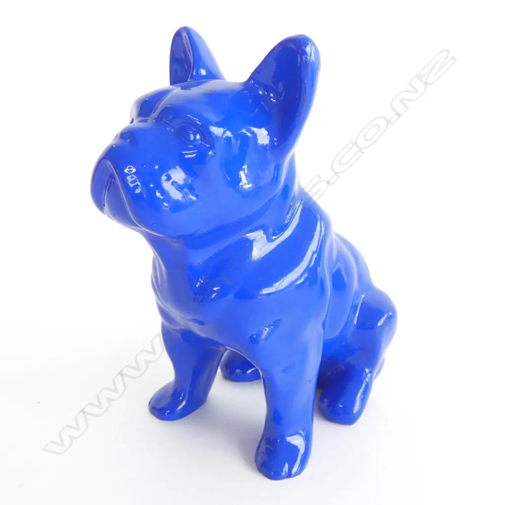 BLUE RESIN DOG H.195mm Image 1++