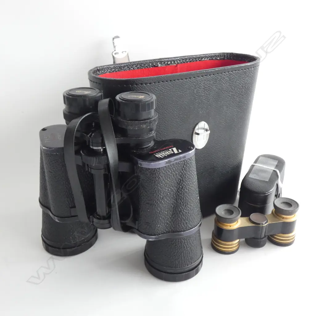 ZENITH 'TEMPEST' BINOCULARS + GERMAN OPERA GLASSES, BOTH CASED Image 1++