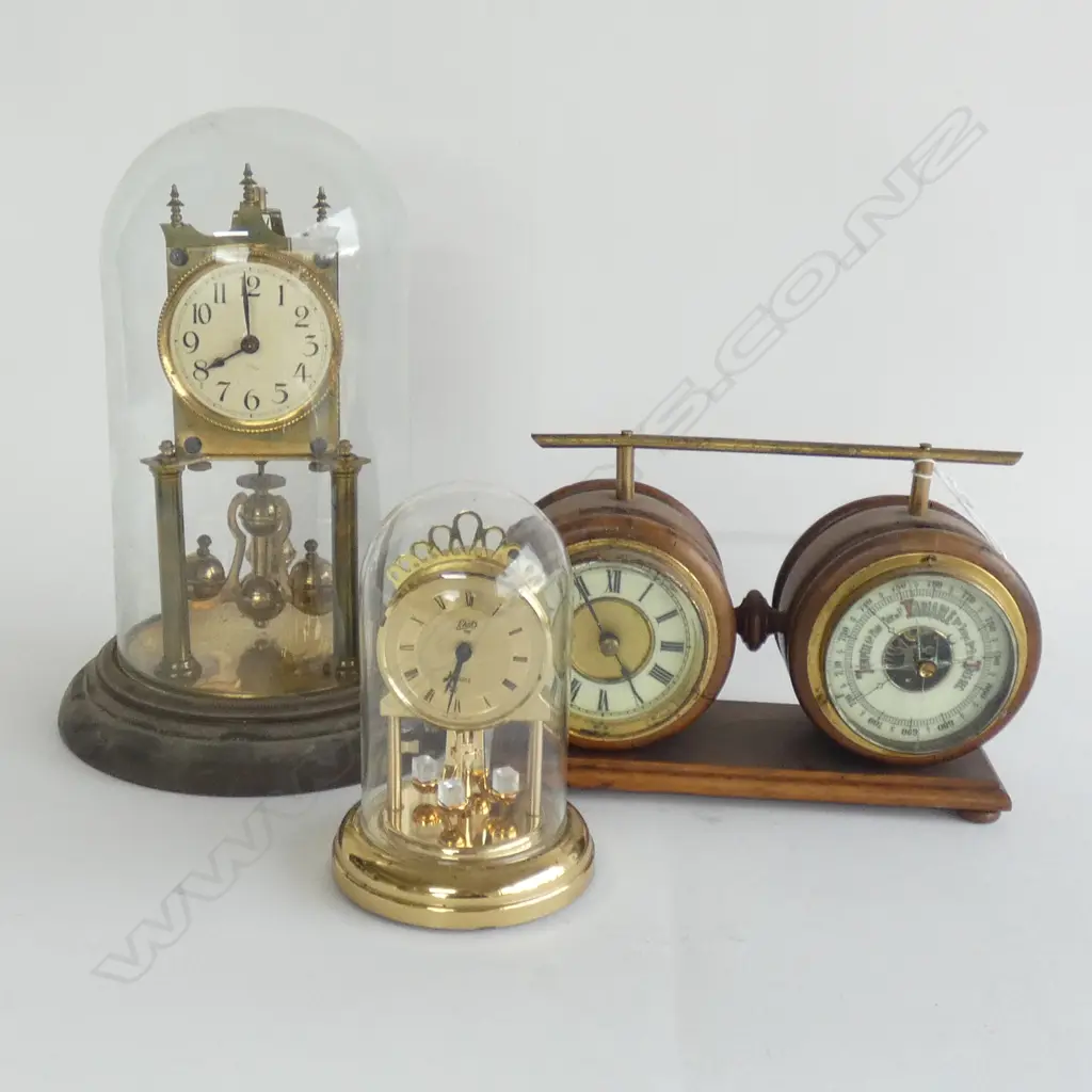 2 DOME CLOCKS + CLOCK BAROMETER AF Image 1++