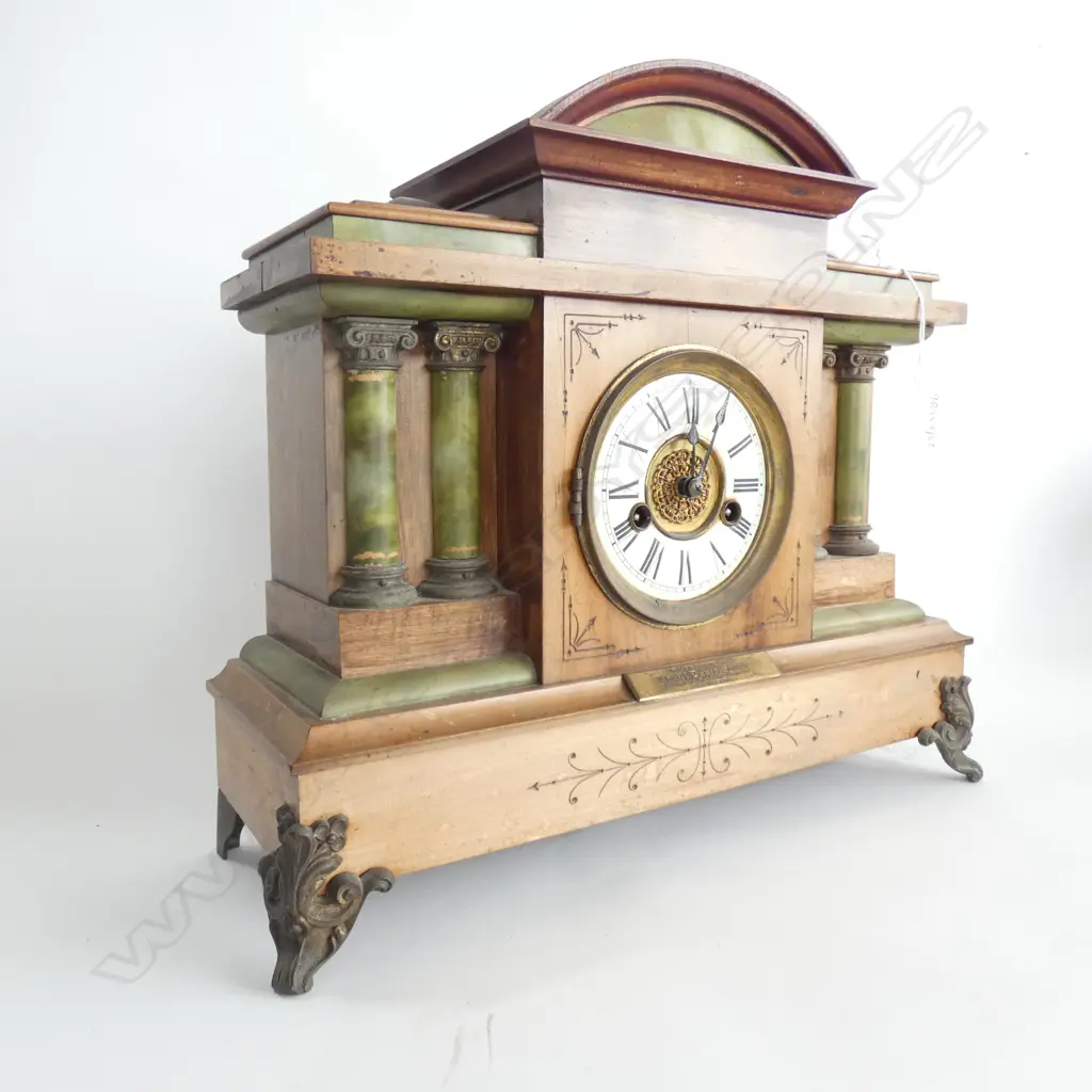 EDWARDIAN PRESENTATION MANTEL CLOCK Image 1++