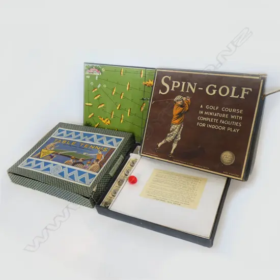 2 VINTAGE GAMES; TABLE TENNIS & SPIN GOLF