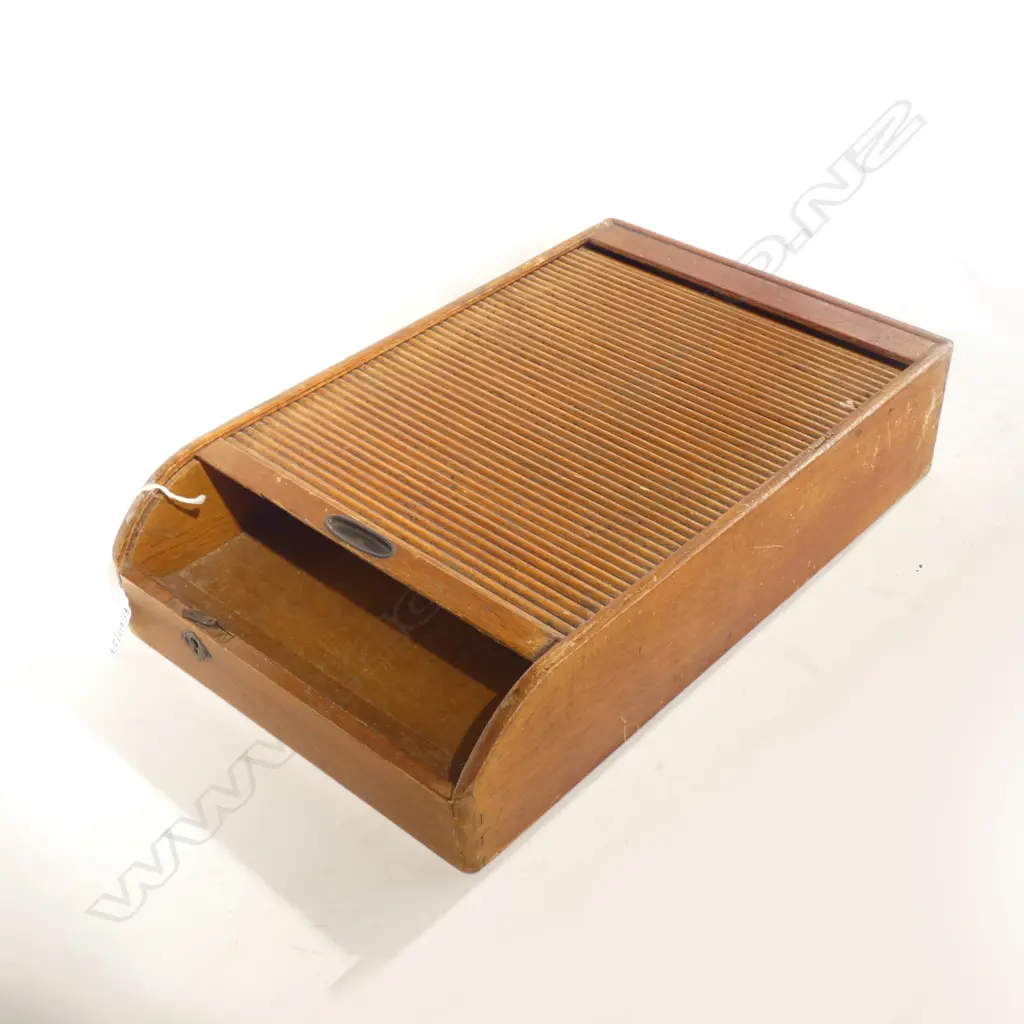VINTAGE WOODEN DESKTOP TAMBOR L.420mm Image 1++