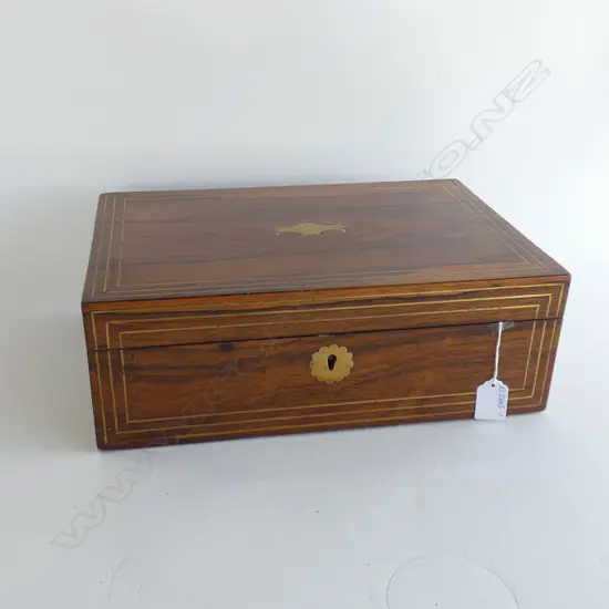 VICTORIAN ROSEWOOD JEWEL BOX WRITING SLOPE