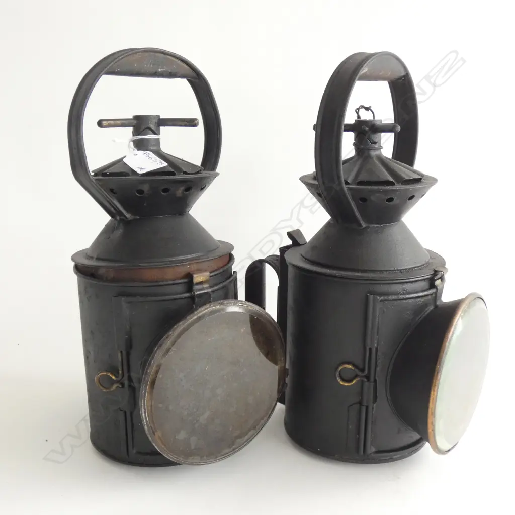 PR BLACK PAINTED RAILWAY / SHIPS LAMPS H.320mm Image 1++
