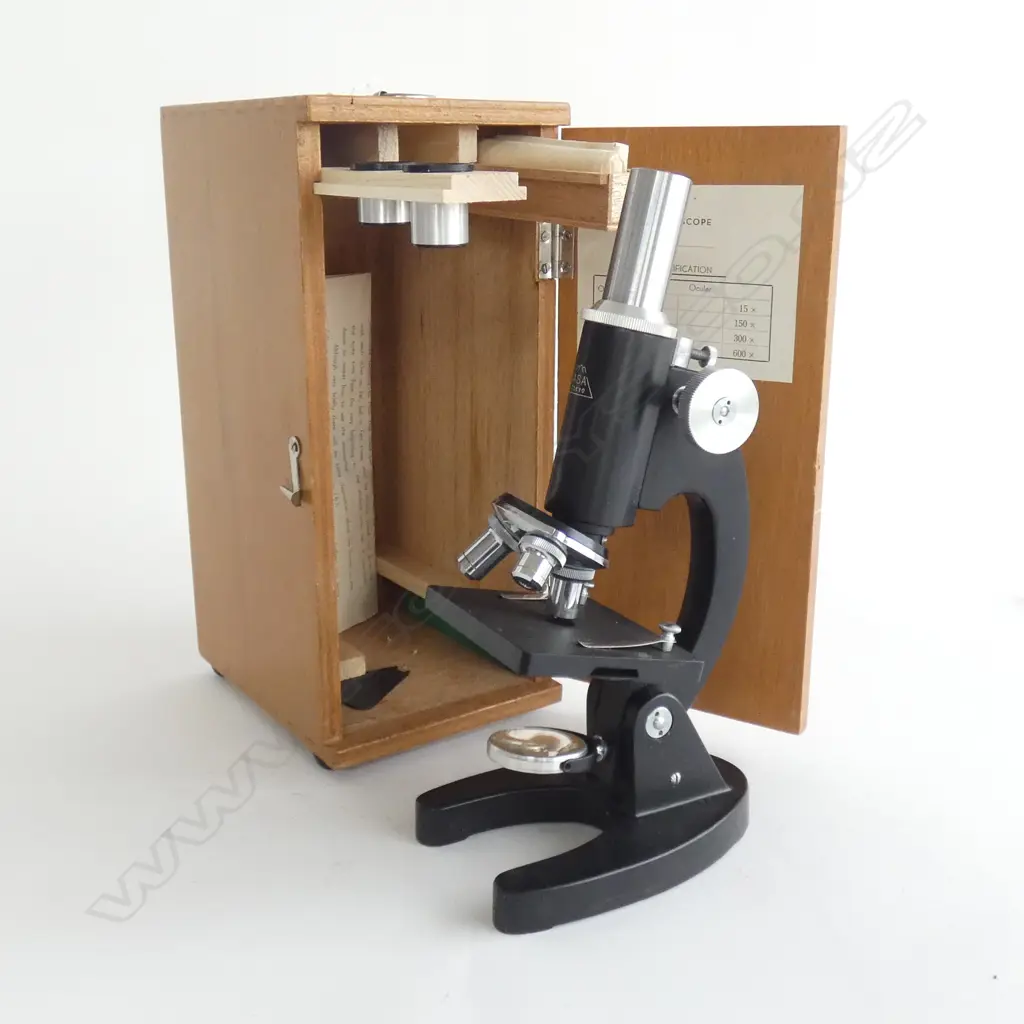 CASED VINTAGE MICROSCOPE 'ASA TOKYO' H.275mm Image 1++