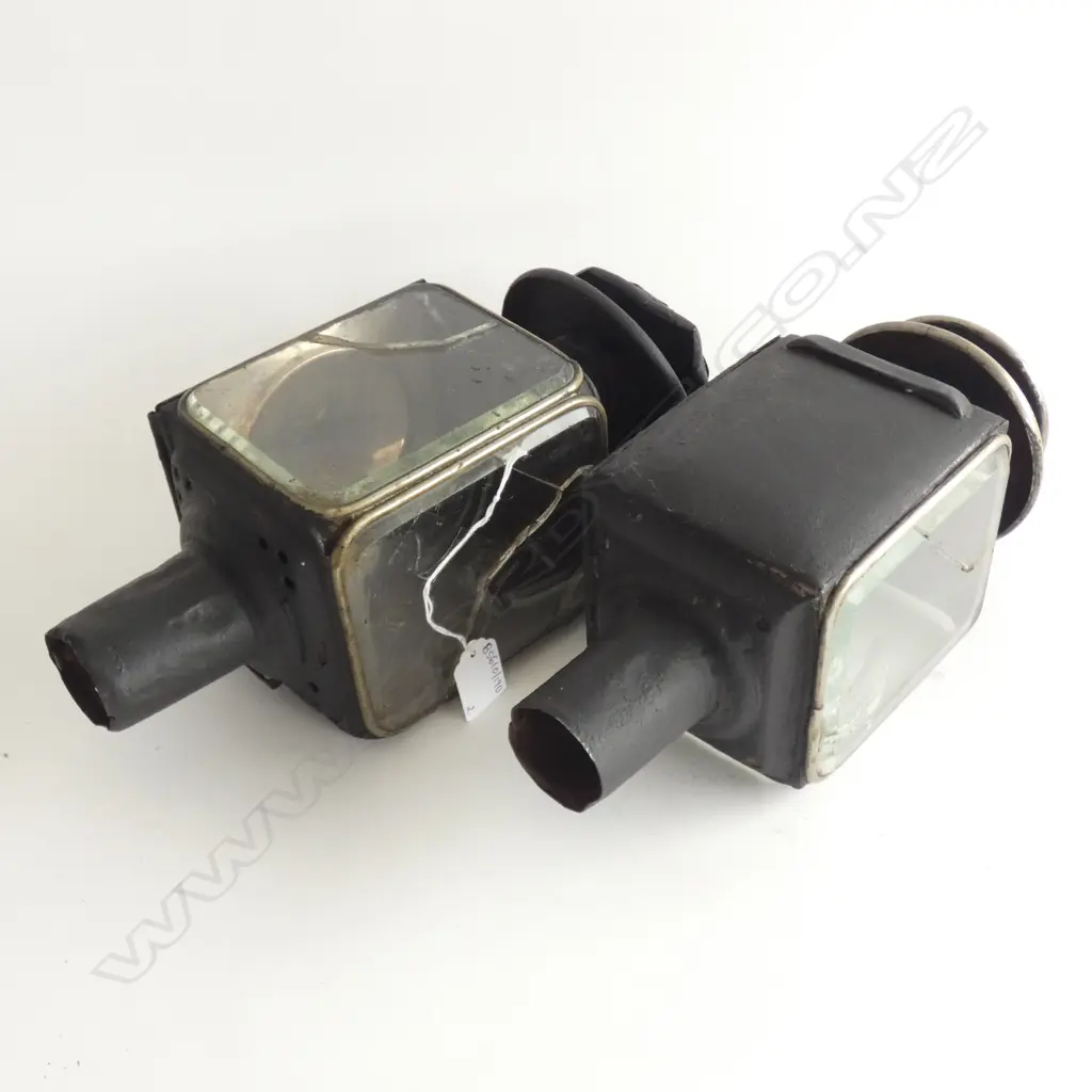 2 VINTAGE CARRIAGE LANTERNS H.310mm AF Image 1++