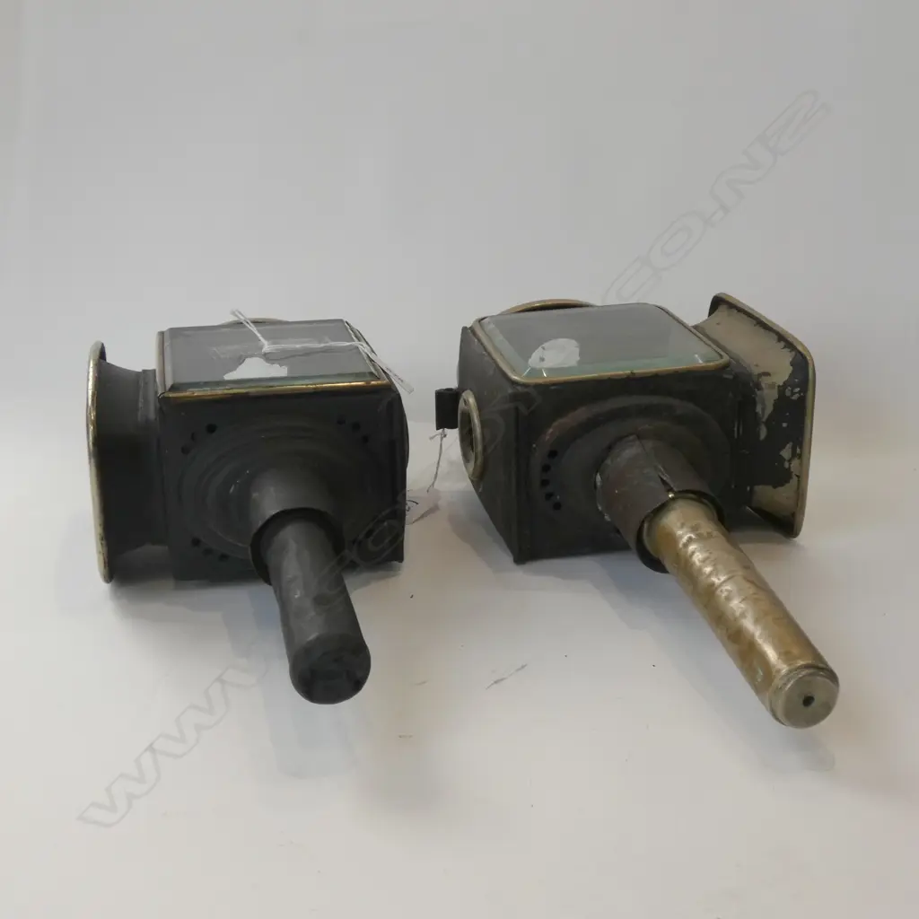 2 VINTAGE CARRIAGE LANTERNS H.400mm Image 1++