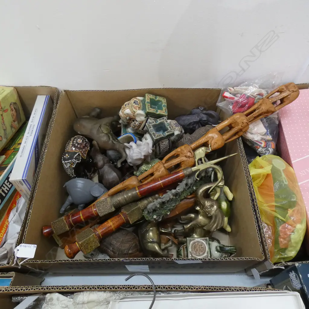 BOX LOT ASST. ELEPHANTS Image 1++