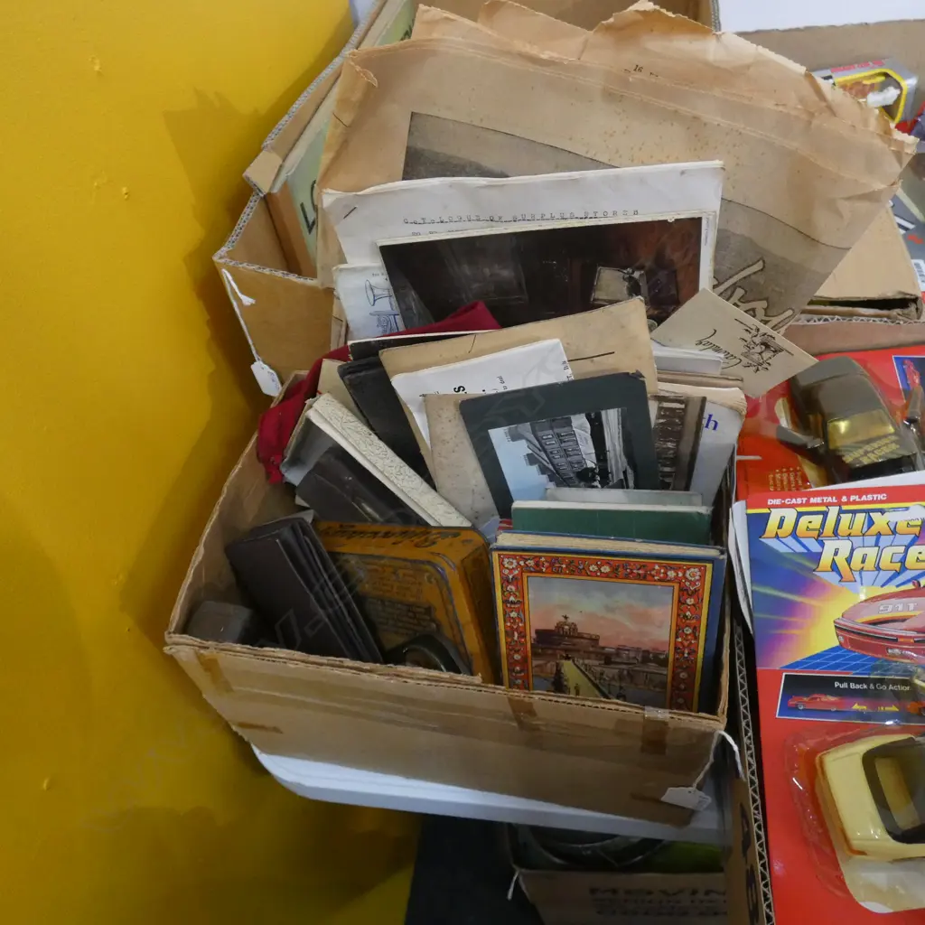 BOX LOT ASST. WWII ERA EPHEMERA ETC Image 1++