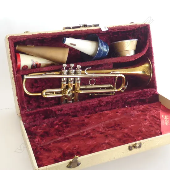 VINTAGE RUDY MUCK BRASS TRUMPET IN CASE 