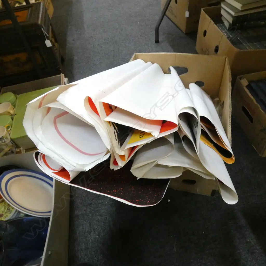 BOX LOT ASST. VINTAGE FILM POSTERS... Image 1++