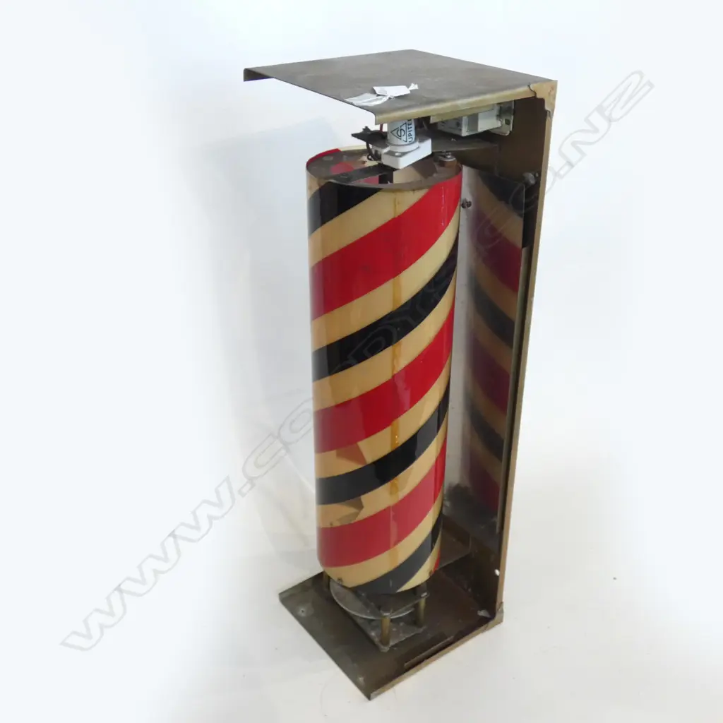 VINTAGE BARBERS REVOLVING ELECTRIC SIGN AF H.580mm Image 1++