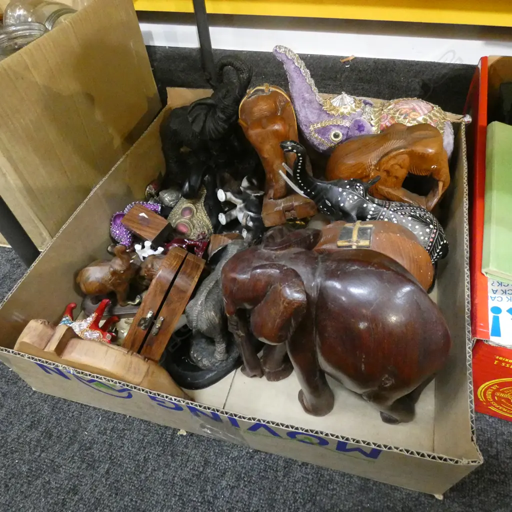 BOX LOT ASST. ELEPHANTS Image 1++