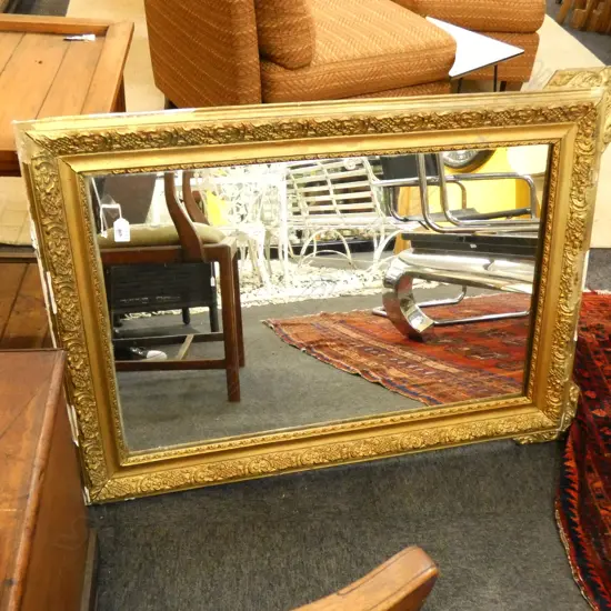 ANTIQUE GILT MIRROR THE FRAME FAULTED 1040 x 780mm