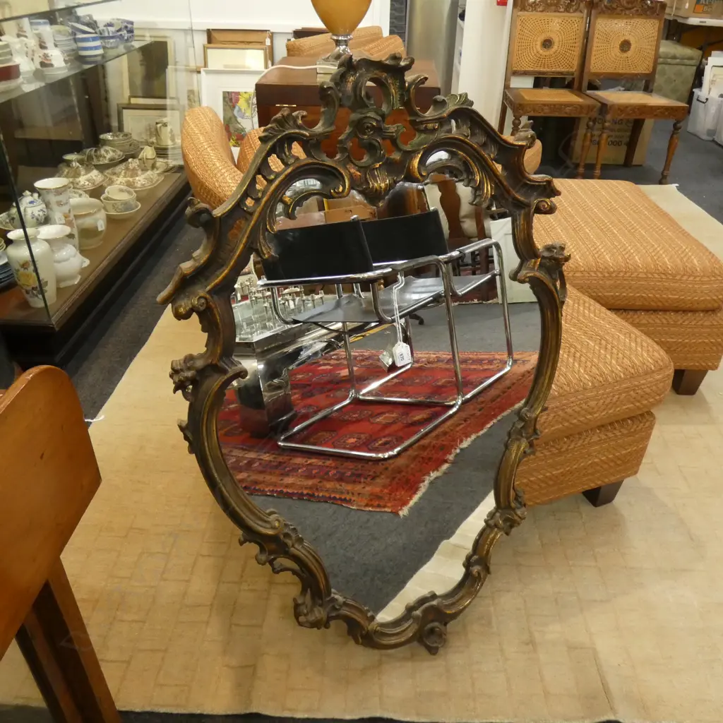 LARGE GILT FRAMED MIRROR 1040x670mm Image 1++