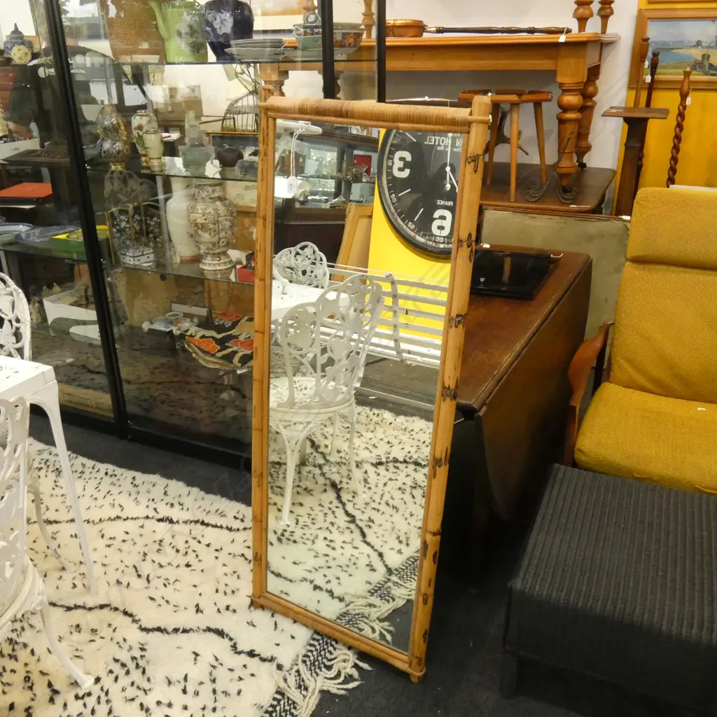 BAMBOO FRAMED MIRROR 1390x530mm Image 1++