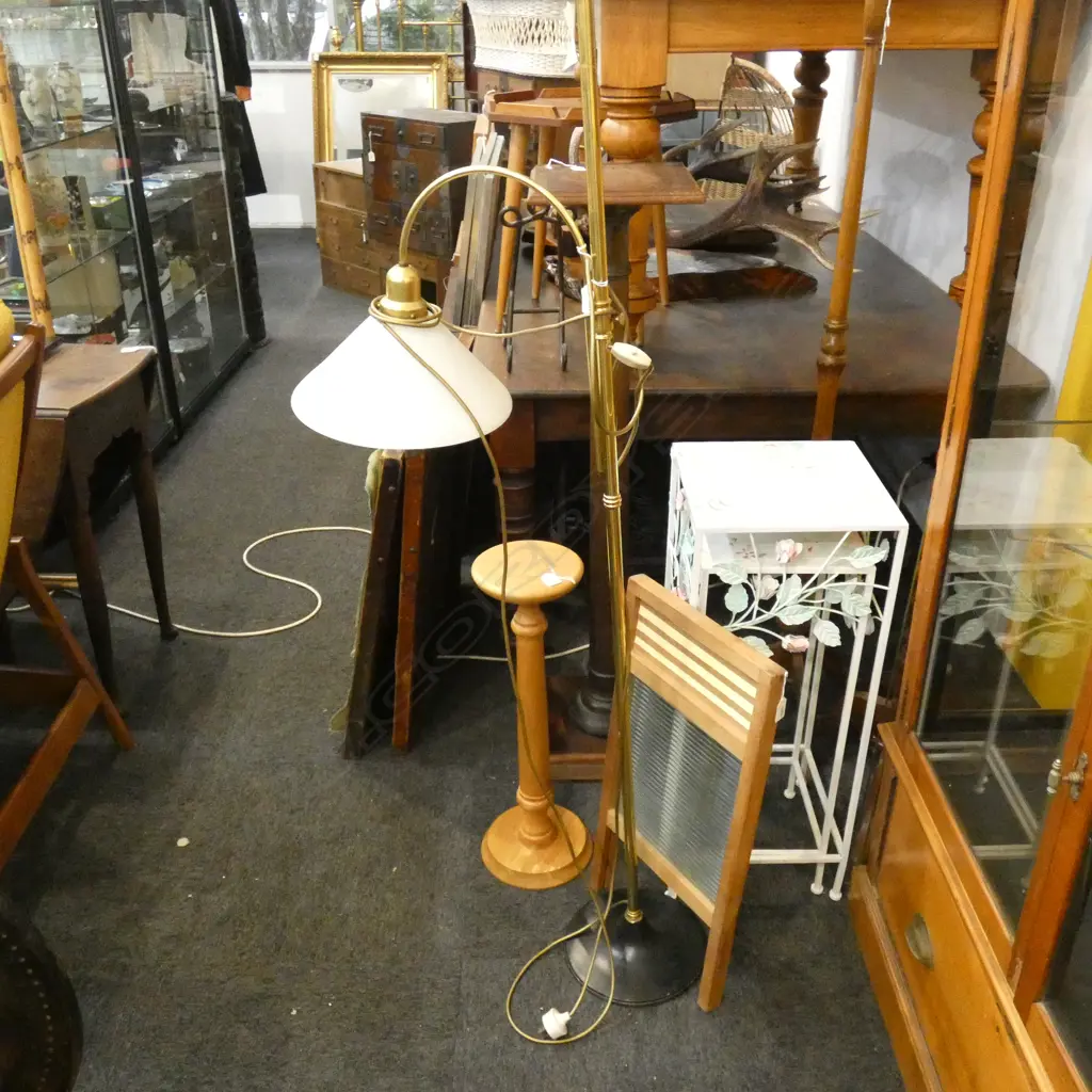 BRASS ADJUSTABLE FLOOR LAMP H. 1545MM Image 1++