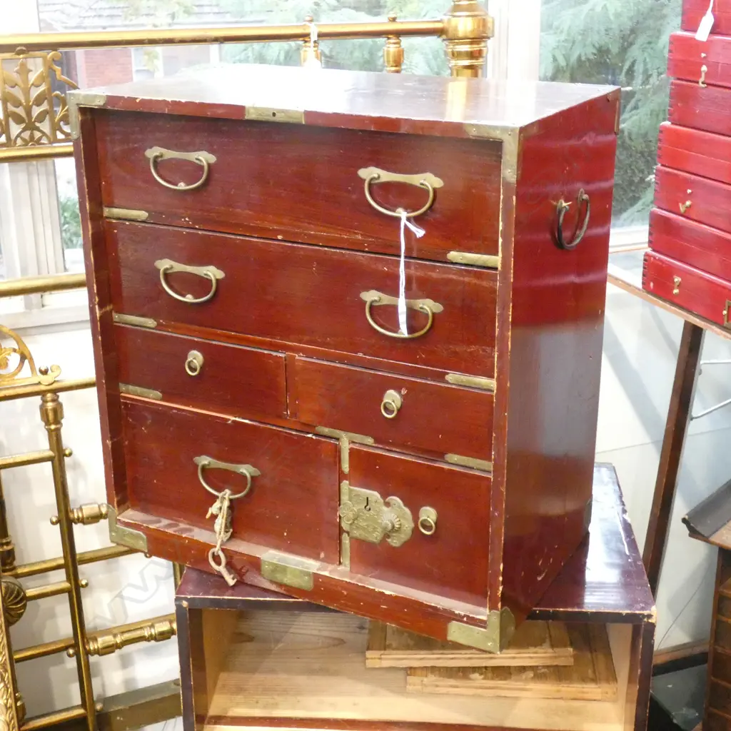 JAPANESE TANSU CHEST 485x300x515mm Image 1++