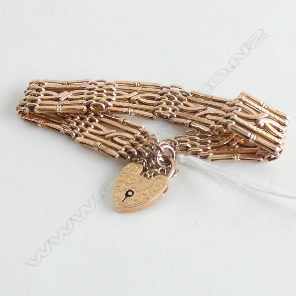 9CT GOLD GATE BRACELET 11.47gm Image 1++