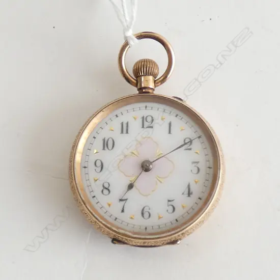 14CT GOLD LADIES POCKET WATCH 35.04gm (INCLUDING MOVEMENT)