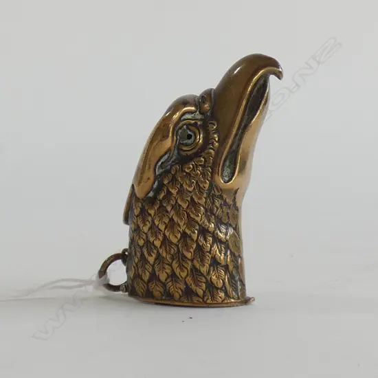ANTIQUE BRASS EAGLES HEAD SNUFF BOX
