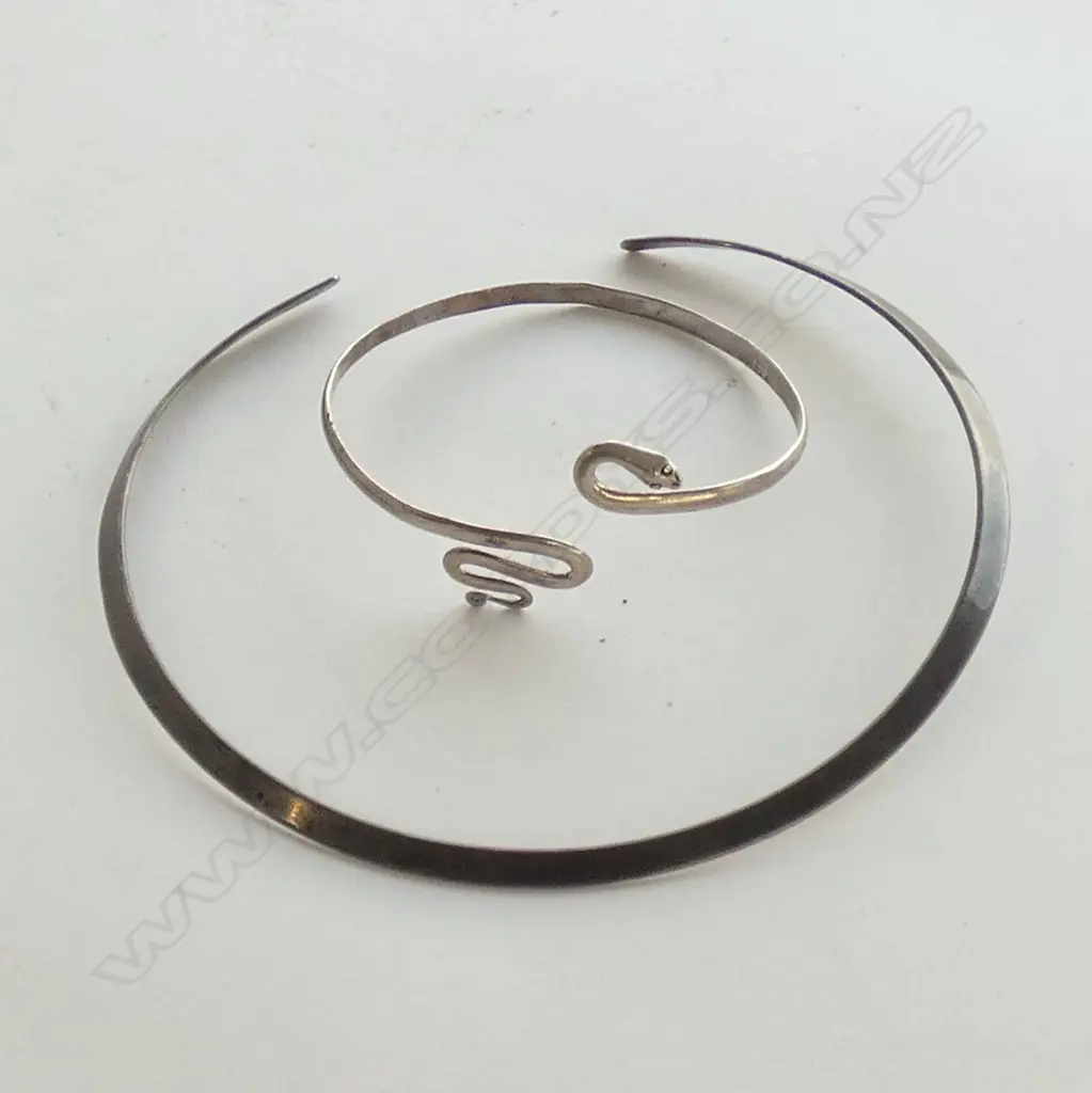 TIM DALY STG SILVER NECKLACE 27 GRAMS + STG? SNAKE SLAVE BANGLE Image 1++