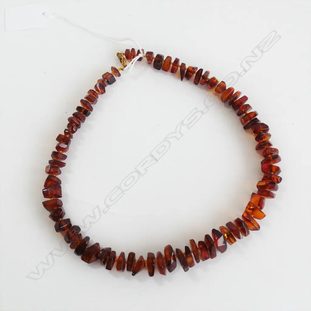 AMBER CHIP NUGGET NECKLACE Image 1++
