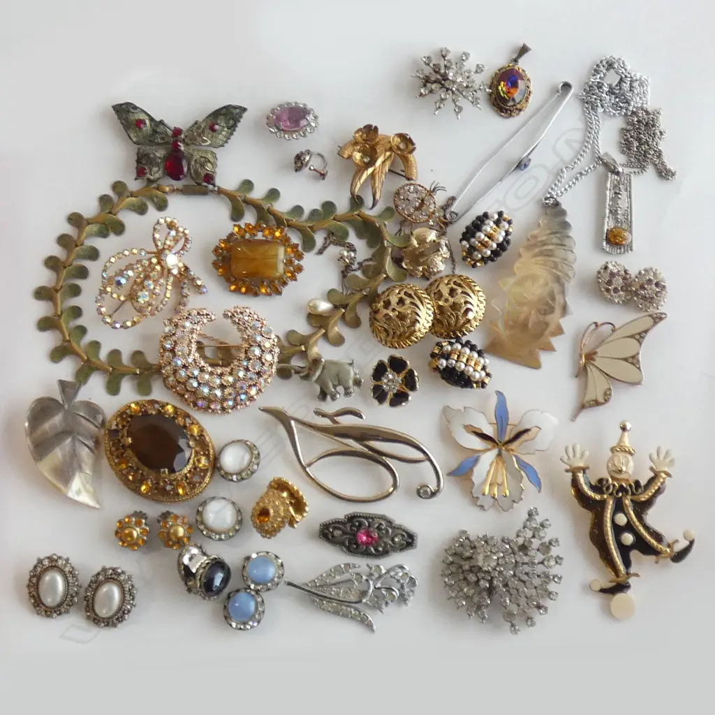 BAG ASST COSTUME JEWELLERY; BROOCHES / RINGS  Image 1++