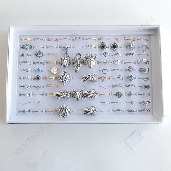 TRAY OF ASST. COSTUME RINGS