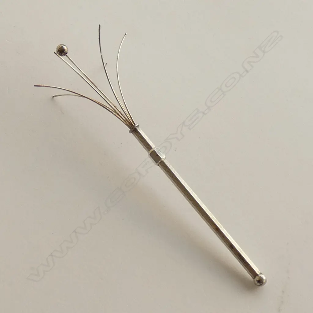 STG SILVER SWIZZLE STICK L.85mm IN ORIG. BOX 5.3 GRAMS Image 1++