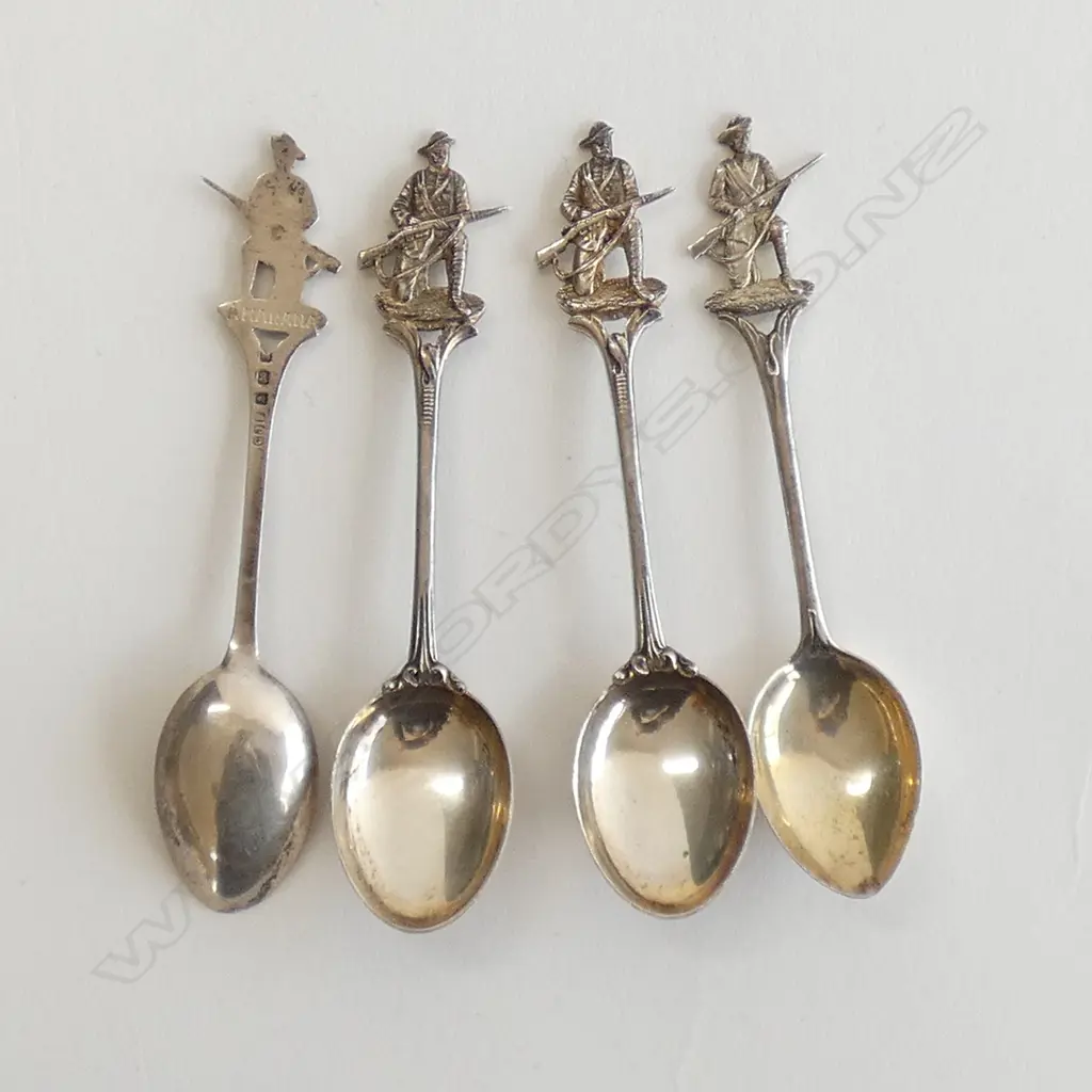 SET 4 'AKARANA' TROPHY STG SILVER SPOONS - TOTAL WGT 47.4GMS Image 1++