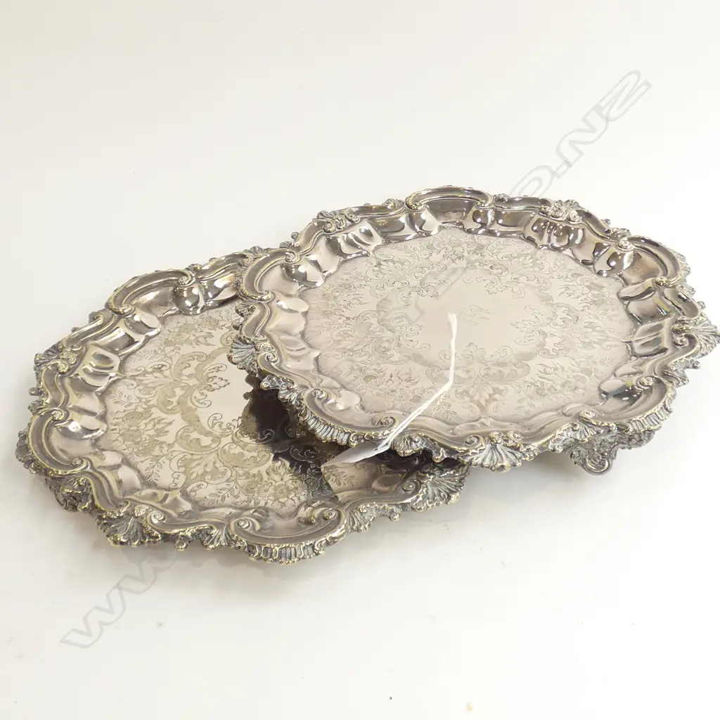 PR SILVER PLATE SALVERS 235mm dia Image 1++