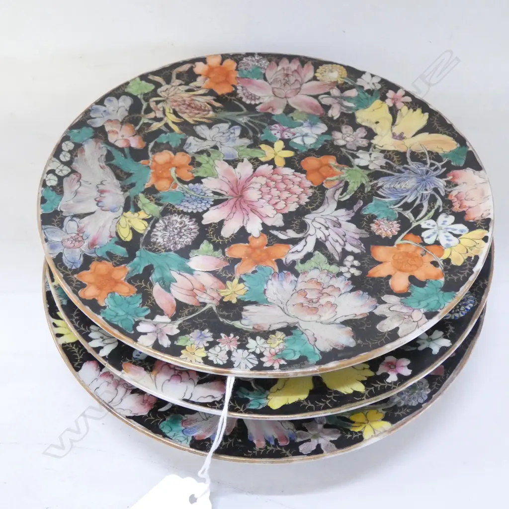 3 ORIENTAL PLATES 190mm dia Image 1++