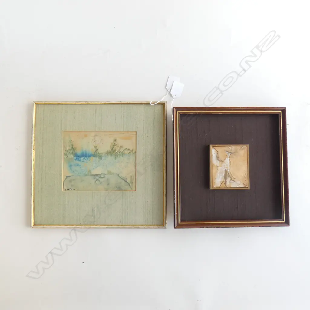 TWO SUZANNE GOLDGERG PAINTINGS C1970'S - LARGEST 165 X 130MM Image 1++