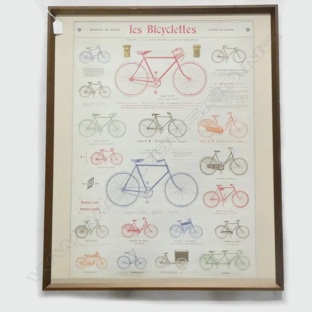 VINTAGE FRENCH BICYCLE PRINT 670x480mm Image 1++
