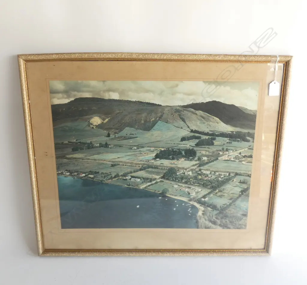 VINTAGE "NONGATAHA" FRAME COLORED PHOTOGRAPH  200mm X 160mm Image 1++