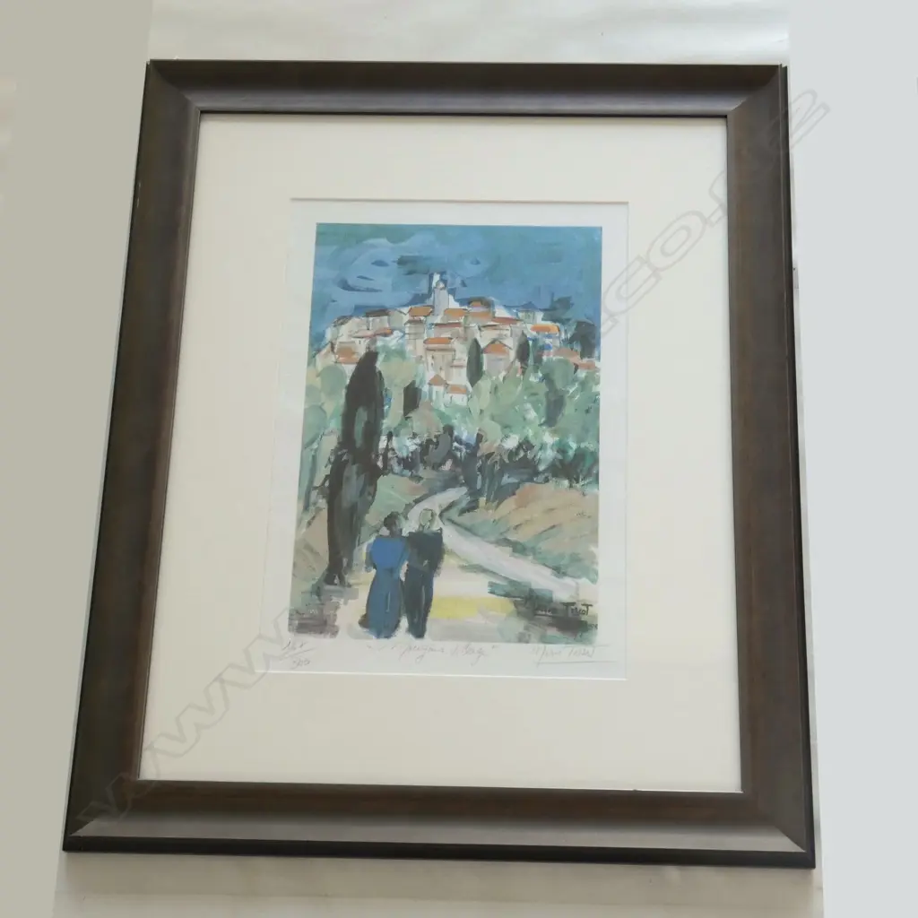 MARIE TISSOT 'MOUGUIS VILLAGE' PRINT 167/300 430x285mm Image 1++