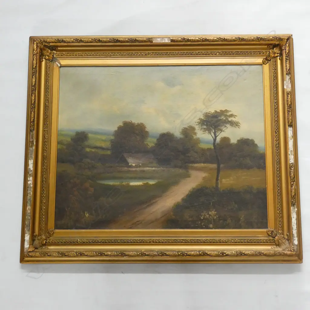 FRAMED OIL ON CANVAS LANDSCAPE NOT SIGNED Image 1++