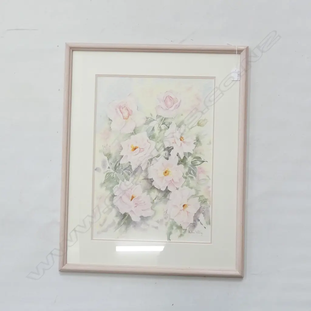 WATERCOLOUR ON BOARD 'ROSES' THELMA WHITING 490 X 355MM Image 1++