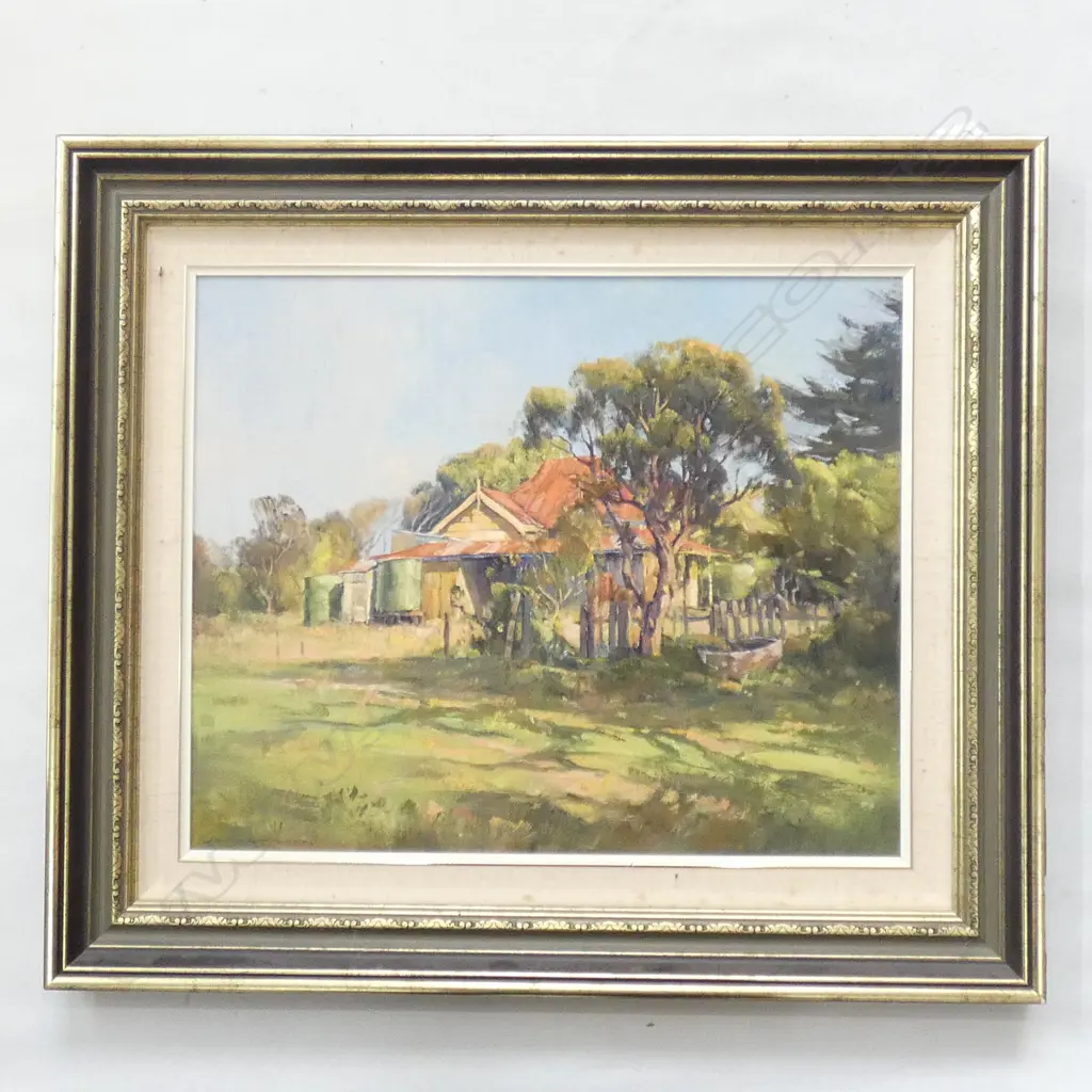 OIL ON BOARD 'GOLFERS COTTAGE GERINGONG' JOHN SHARMAN  540 X 440MM Image 1++