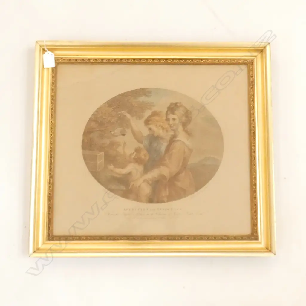 F BARTOLOZZI PRINT ENGRAVING 'AFFECTION AND INNOCENCE 380x430mm Image 1++