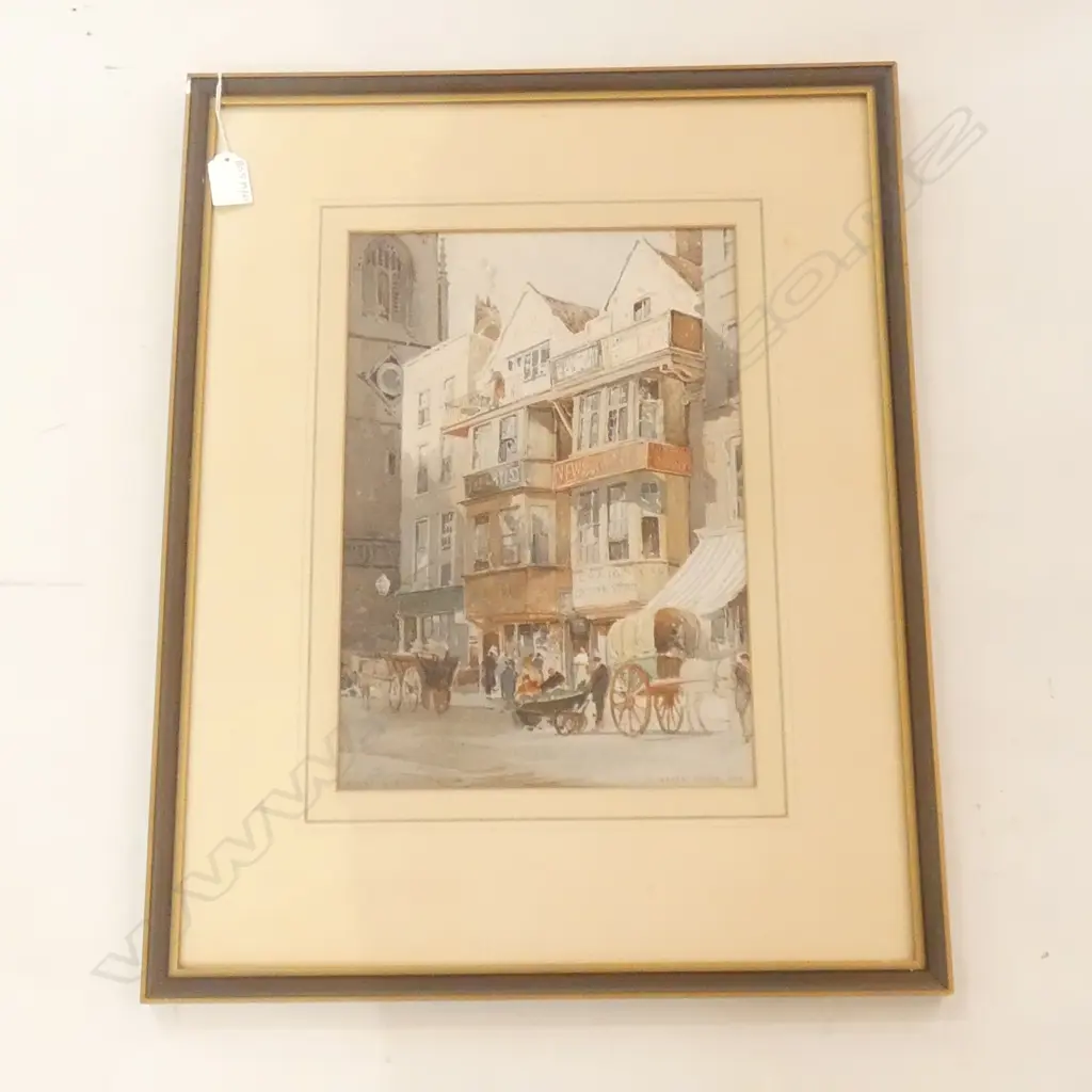 ERNEST MOORE 'FLEET STREET' W/C 1886 340x235mm Image 1++